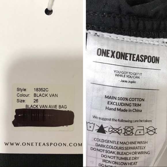 HP🎉 One Teaspoon Awesome Baggies in Black Van - Picture 5 of 5